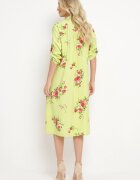 smiling fairy Rochie Verde tip cutie din Bumbac cu Mânecă Reglabilă Avamla