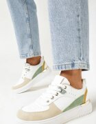  Sneakers Alb-Bej cu Inserții Colorate Fulvio