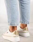  Sneakers Alb cu bej