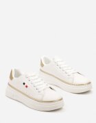  Sneakers Alb cu bej