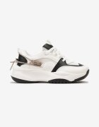  Sneakers alb-negru cu șnur decorativ și cu zirconii Junilo