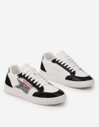  Sneakers Alb-Negru cu Stea Sclipitoare Tileva