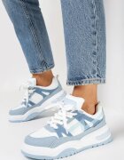  Sneakers albastre cu șireturi largi Platinia