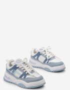  Sneakers albastre cu șireturi largi Platinia