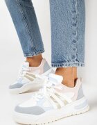  Sneakers Albe-Albastre cu Sclipici și Perforații Kimelle