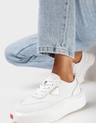  Sneakers Albe din Piele Naturală cu Platformă Rilafi