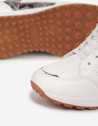  Sneakers Albi cu Bandă Decorativă pe Carâmb Vilani