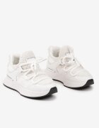  Sneakers Albi cu Blăniță tip Miel cu Talpă Groasă Zinithara