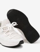  Sneakers Albi cu Blăniță tip Miel cu Talpă Groasă Zinithara