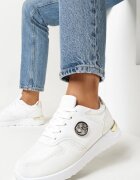  Sneakers albi cu inserții metalice Essme