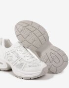  Sneakers Albi pe Talpă din Spumă Decorați cu Zirconii Raviel