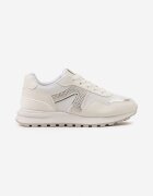  Sneakers Albi Sub Glezna Decorați cu Zirconii Solarite