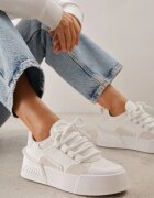  Sneakers Albi tip teniși pe talpă groasă Albi