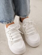  Sneakers Albi tip teniși pe talpă groasă Albi