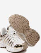  Sneakers Aurii cu Inserții Decorative și Talpă Embosată Adlenavia
