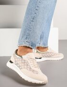  Sneakers bej cu talpă din spumă și carâmb ajurat Rineora
