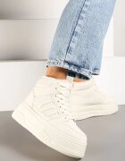  Sneakers Bej cu Talpă Groasă Căptușite cu Blană Leandria