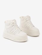  Sneakers Bej cu Talpă Groasă Căptușite cu Blană Leandria