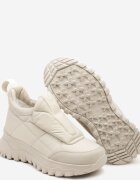  Sneakers Bej deschis cu talpă groasă cu față matlasată și cu inscripția Resisha