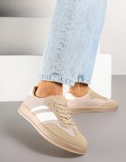 Sneakers Bej închis cu Model Geometric Eleamila
