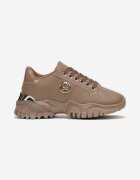  Sneakers Bej închis cu Talpă Groasă cu Inserție Metalică Kabama