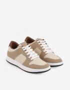  Sneakers Bej închis decorate cu perforație Isselina