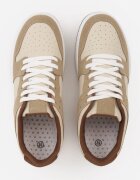  Sneakers Bej închis decorate cu perforație Isselina