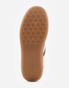  Sneakers Bej-Maro din Imitație de Antilopă cu Talpă Plată Memeriana