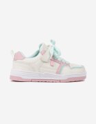  Sneakers Bej Plati cu Perforații și Șireturi Florenne