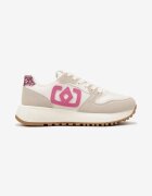  Sneakers Bej-roz cu Talpă Groasă și Aplicație Decorativă Alivrella