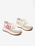  Sneakers Bej-roz cu Talpă Groasă și Aplicație Decorativă Alivrella