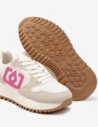  Sneakers Bej-roz cu Talpă Groasă și Aplicație Decorativă Alivrella
