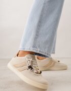  Sneakers bej stil tenis cu mărgele Charnara