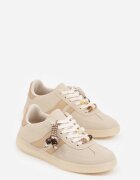  Sneakers bej stil tenis cu mărgele Charnara
