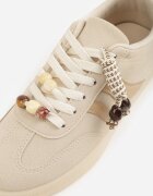  Sneakers bej stil tenis cu mărgele Charnara