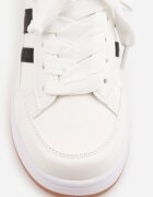  Sneakers Casual cu cusături decorative și benzi laterale Ariesera Albi