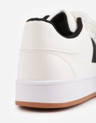 Sneakers Casual cu cusături decorative și benzi laterale Ariesera Albi