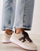  Sneakers Casual cu cusături decorative și benzi laterale Ariesera Bej