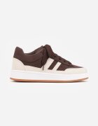  Sneakers Casual cu cusături decorative și benzi laterale Ariesera Maro