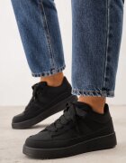  Sneakers Casual cu cusături decorative și benzi laterale Ariesera Negri