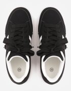  Sneakers Casual cu cusături decorative și benzi laterale Ariesera Negri