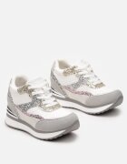  Sneakers Gri-Roz pe Pană Ascunsă Decorați cu Sclipici Yavina