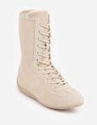  Sneakers izolați cu carâmb înalt în stil box șarevi Bej