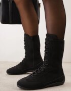  Sneakers izolați cu carâmb înalt în stil box șarevi Negri