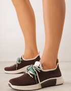  Sneakers Maro cu șireturi duble Dorielle