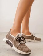  Sneakers Maro deschis cu șiretare dublă Dorielle