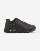  Sneakers Negre cu Talpă Groasă Decorate cu Inserție Transparentă Riosanna