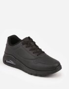  Sneakers Negre cu Talpă Groasă Decorate cu Inserție Transparentă Riosanna