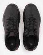  Sneakers Negre cu Talpă Groasă Decorate cu Inserție Transparentă Riosanna