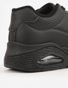  Sneakers Negre cu Talpă Groasă Decorate cu Inserție Transparentă Riosanna